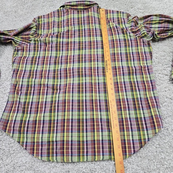 Vintage Polo Ralph Lauren Shirt Mens XXL Plaid RL Western Pearl Snap Cowboy - Picture 10 of 12